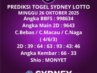 Prediksi Togel Sydney Lotto