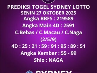 Prediksi Togel Sydney Lotto