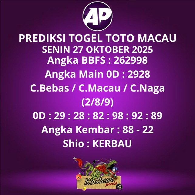 Prediksi Togel Toto Macau