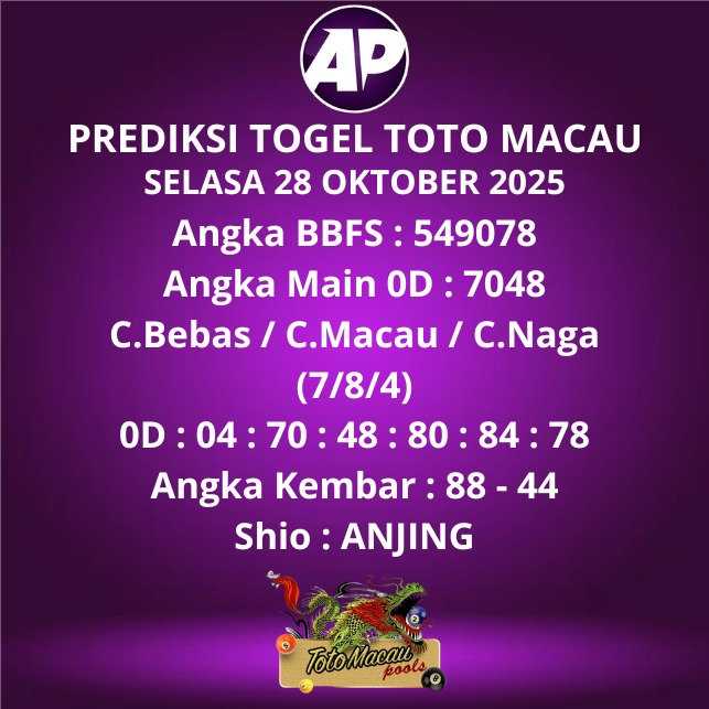 Prediksi Togel Toto Macau