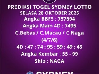Prediksi Togel Sydney Lotto