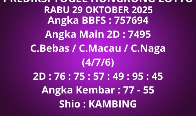 Prediksi Togel Hongkong Lotto Prediksi Togel Hongkong Lotto
