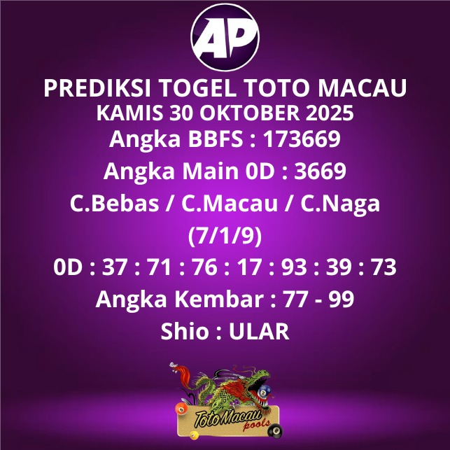 Prediksi Togel Toto Macau