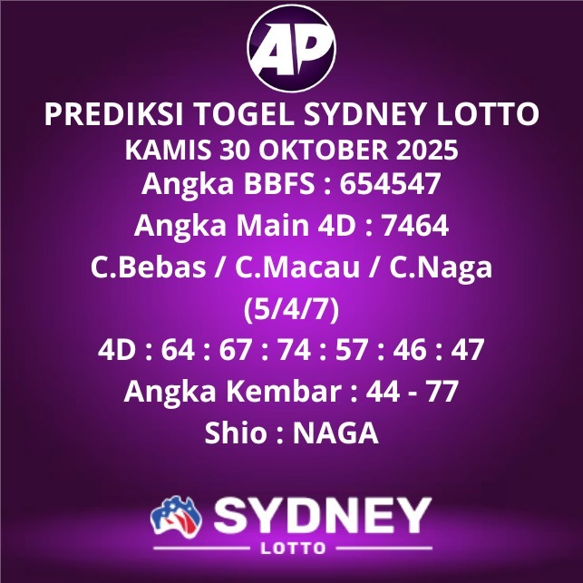 Prediksi Togel Sydney Lotto