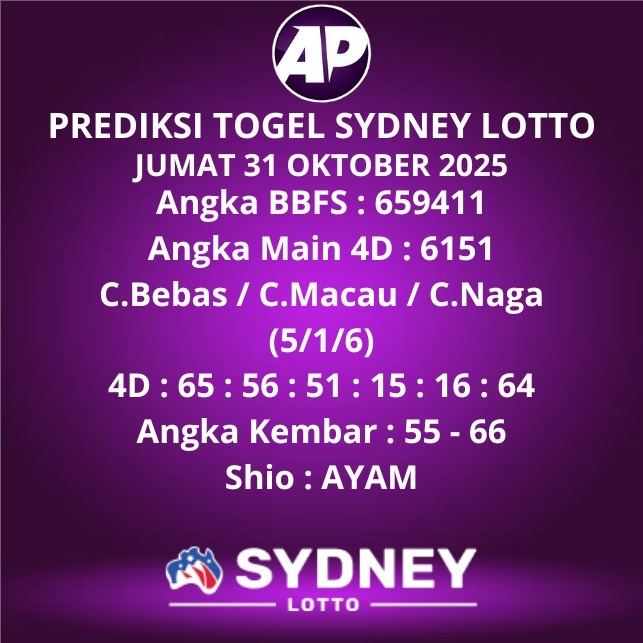 Prediksi Togel Sydney Lotto
