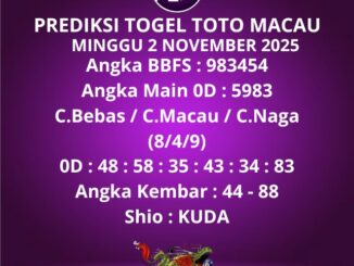 Prediksi Togel Toto Macau