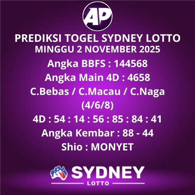 Prediksi Togel Sydney Lotto