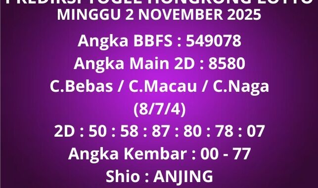 Prediksi Togel Hongkong Lotto