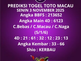 Prediksi Togel Toto Macau