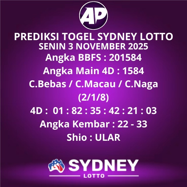 Prediksi Togel Sydney Lotto