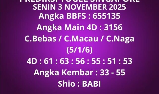 Prediksi Togel Singapore
