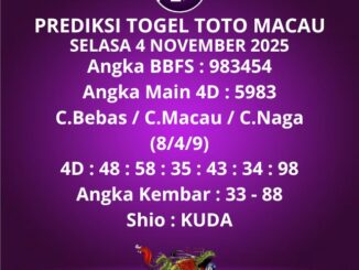 Prediksi Togel Toto Macau