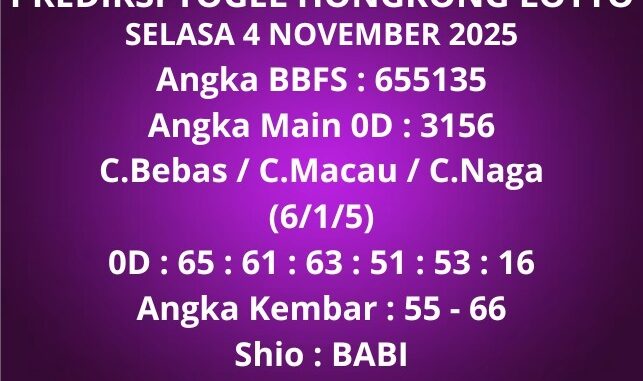 Prediksi Togel Hongkong Lotto