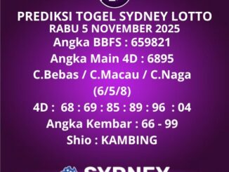 Prediksi Togel Sydney Lotto