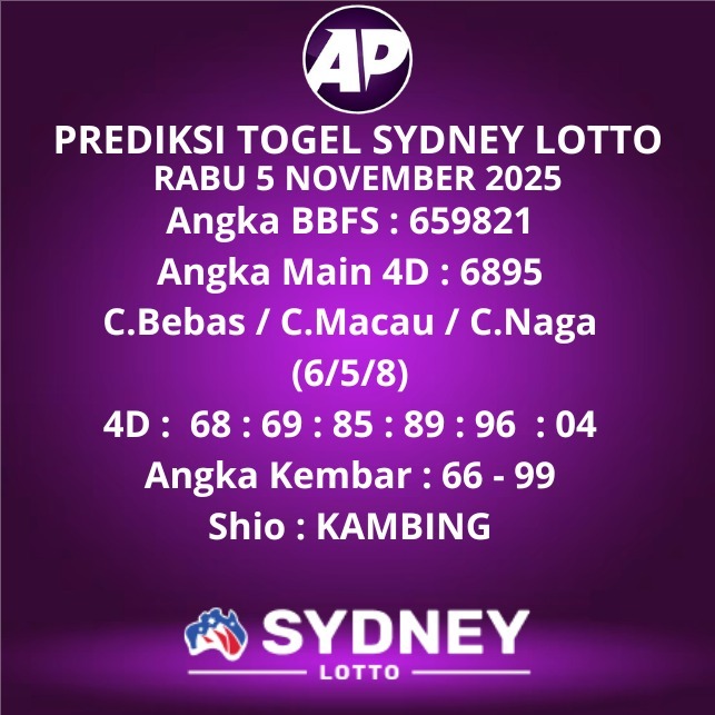 Prediksi Togel Sydney Lotto