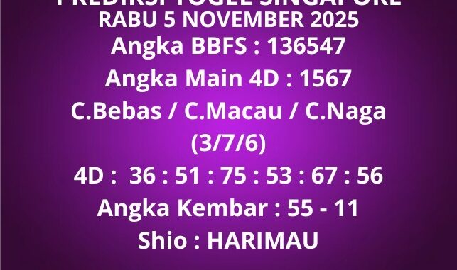 Prediksi Togel Singapore