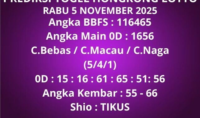 Prediksi Togel Hongkong Lotto