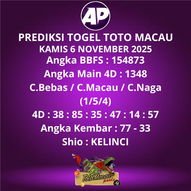 Prediksi Togel Toto Macau