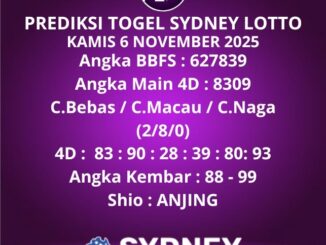 Prediksi Togel Sydney Lotto