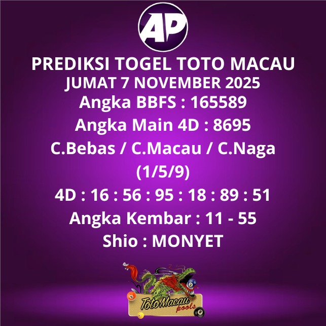 Prediksi Togel Toto Macau