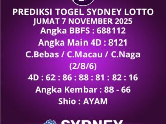 Prediksi Togel Sydney Lotto
