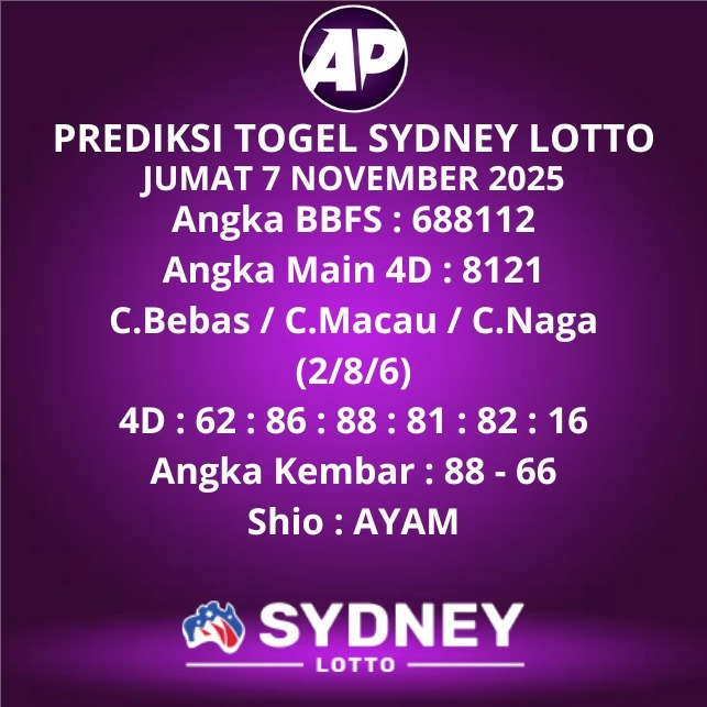 Prediksi Togel Sydney Lotto