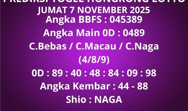 Prediksi Togel Hongkong Lotto