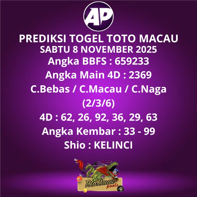 Prediksi Togel Toto Macau
