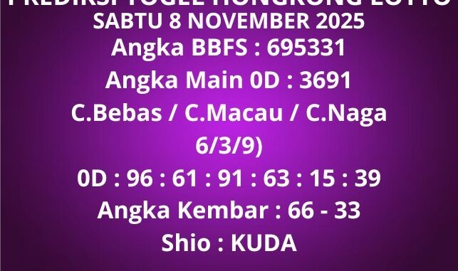 Prediksi Togel Hongkong Lotto