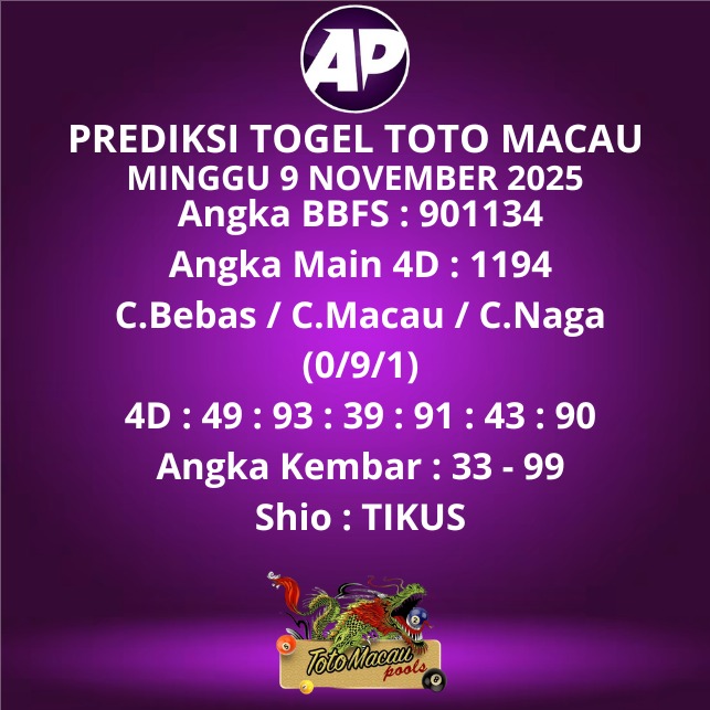 Prediksi Togel Toto Macau