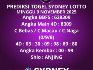 Prediksi Togel Sydney Lotto