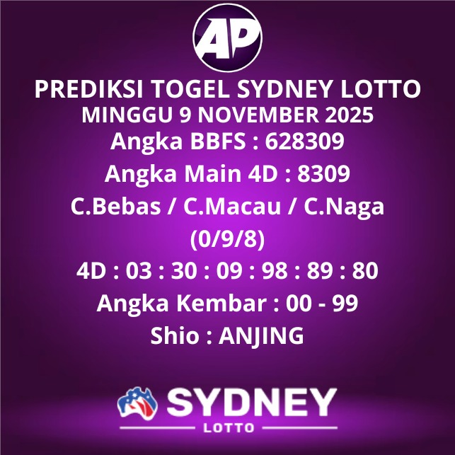 Prediksi Togel Sydney Lotto