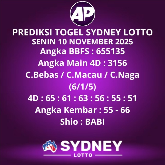 Prediksi Togel Sydney Lotto