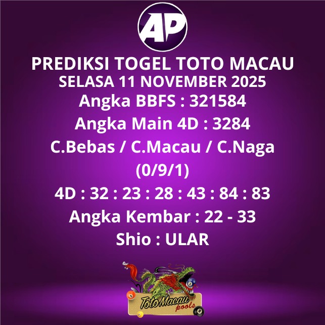 Prediksi Togel Toto Macau