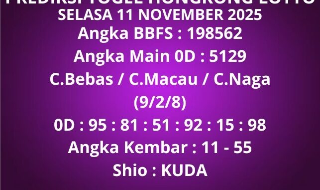 Prediksi Togel Hongkong Lotto