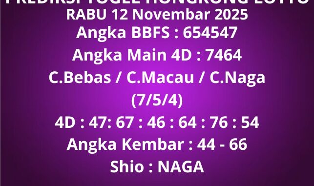 Prediksi Togel Hongkong Lotto
