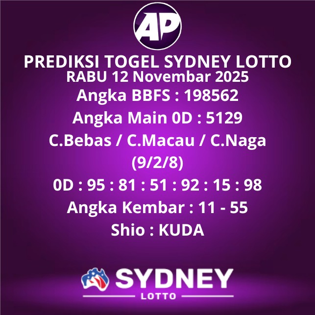 Prediksi Togel Sydney Lotto