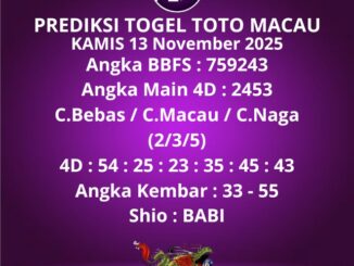 Prediksi Togel Toto Macau