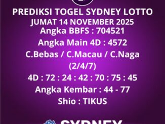 Prediksi Togel Sydney Lotto