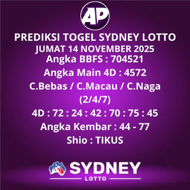 Prediksi Togel Sydney Lotto