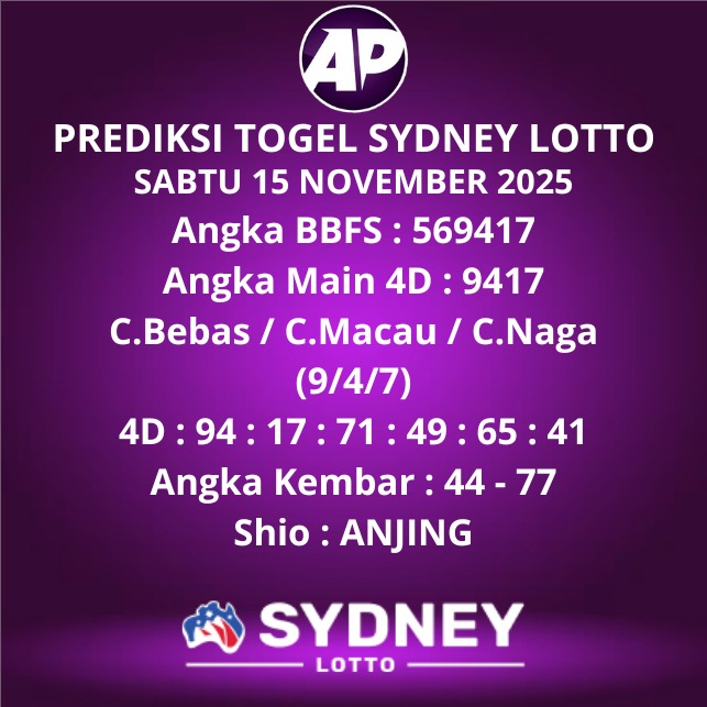 Prediksi Togel Sydney Lotto