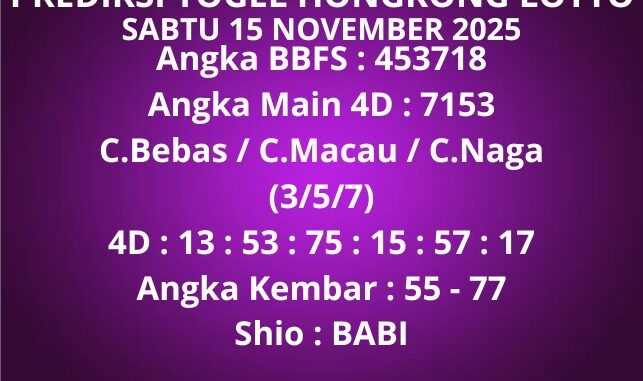 Prediksi Togel Hongkong Lotto