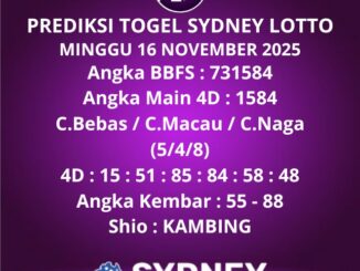 Prediksi Togel Sydney Lotto