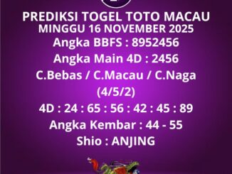 Prediksi Togel Toto Macau