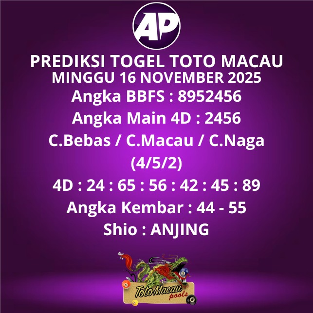 Prediksi Togel Toto Macau
