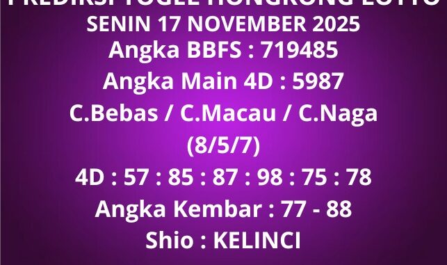 Prediksi Togel Hongkong Lotto