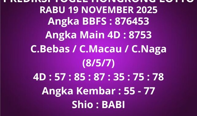 Prediksi Togel Hongkong Lotto