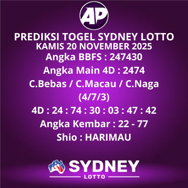 Prediksi Togel Sydney Lotto