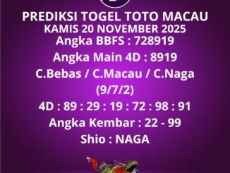 Prediksi Togel Toto Macau