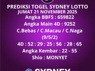 Prediksi Togel Sydney Lotto